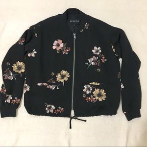 Floral print bomber jacket